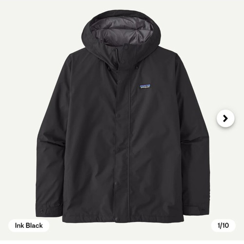 Patagonia Jackson Glacier Rain Jacket new, ink black, size L