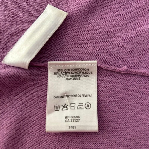 DKNY Lilac Short Sleeve Cardigan One Size like new