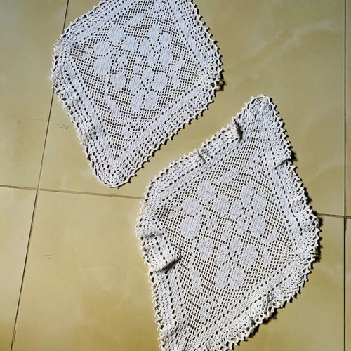 Handmade knitted cotton thread napkins like new
