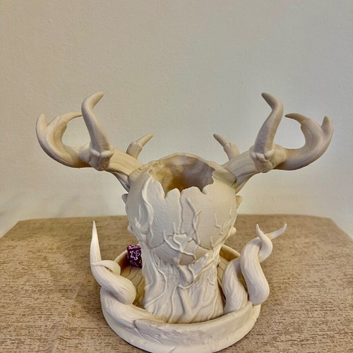 3D printed skull dice tower 16cm new, for dnd/rpg