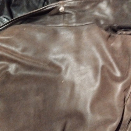 Chevignon brown leather jacket like new, size XL