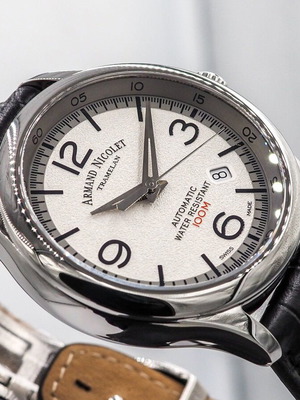 Armand Nicolet Αυτόματο ρολόι καινούργιο, 42mm, μαύρο και άσπρο