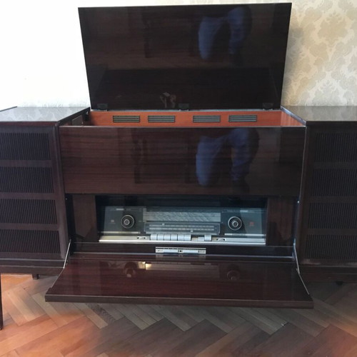 Antique record player furniture used