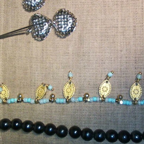 Bijou lot used with turquoise stone bracelet