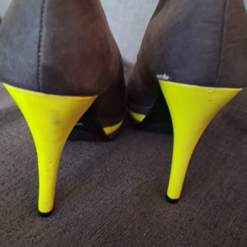 Catwalk high heels size 40 like new, gray and green