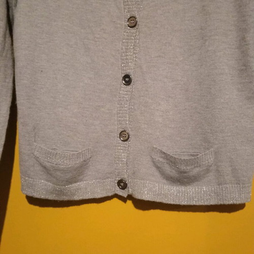 Koan women's cardigan new, grey with silver details, size M