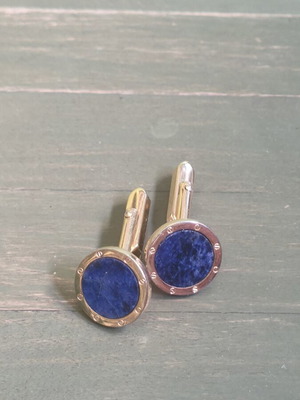 Harvie & Hudson Knightsbridge cufflinks like new, blue stone, gold finish