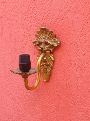Wall lights used, brass, set of 2, functional