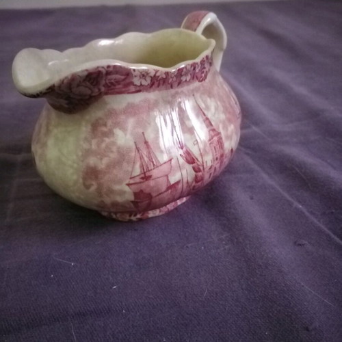 Palissy porcelain milk jug antique from England