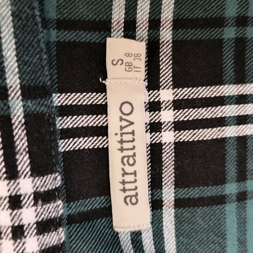 Cropped checked shirt Attrattivo like new, green, size M