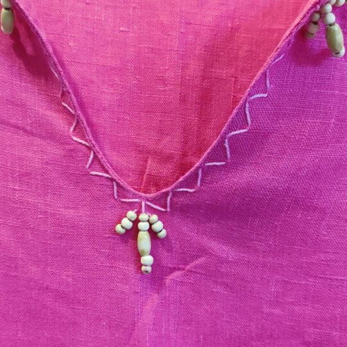 Figaro linen dress kaftan pink like new