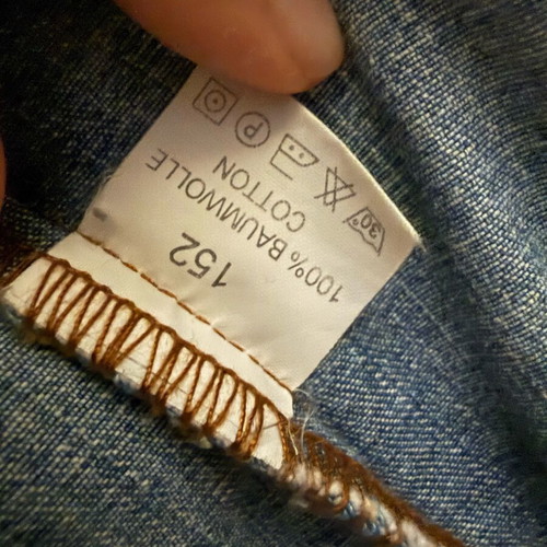 Denim jacket teen used, size 152, blue