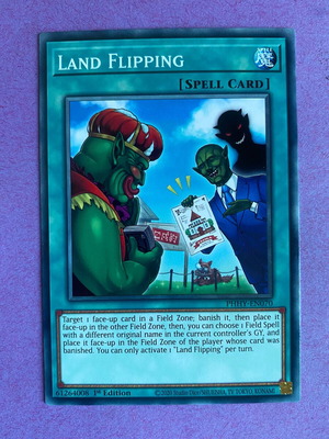 Yu-Gi-Oh Land Flipping PHHY-EN070 Spell Card σαν καινούργιο, 1st Edition