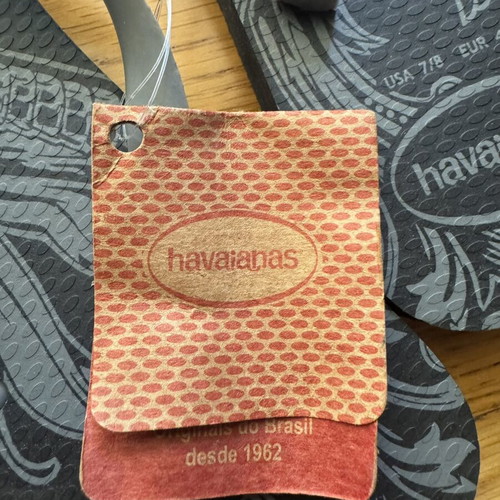 Havaianas Fit flip flops new, size 41.5, black and grey