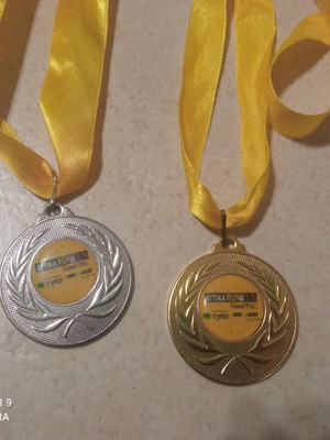 Social Road Race Medals new, gold and silver, CYTA 2014