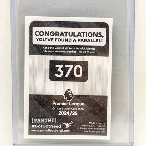 Panini Premier League 2025 Wilfred Ndidi Elite Green Parallel sticker new