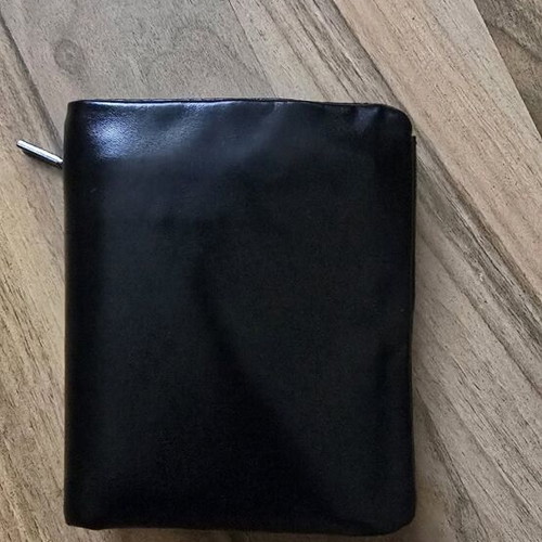 Small men's wallet new, genuine leather, black