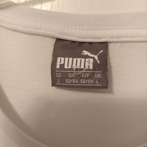 Puma men's white short sleeve t-shirt, large