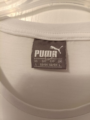 Puma men's white short sleeve t-shirt, large
