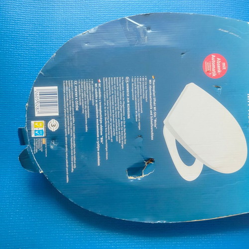 Toilet seat with soft-close mechanism, durable duroplastic, white new