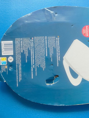 Toilet seat with soft-close mechanism, durable duroplastic, white new