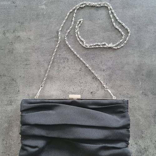 Achilleas Accessories clutch bag like new, black and silver