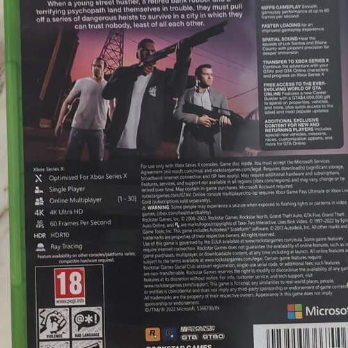 Grand Theft Auto Five Xbox Series X used