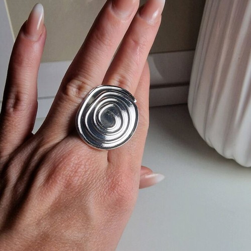 Stainless Steel Spiral Ring new, adjustable size