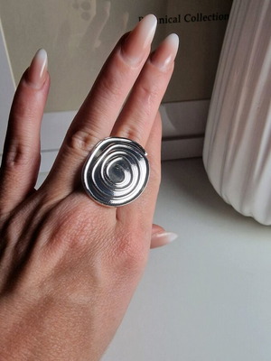 Stainless Steel Spiral Ring new, adjustable size