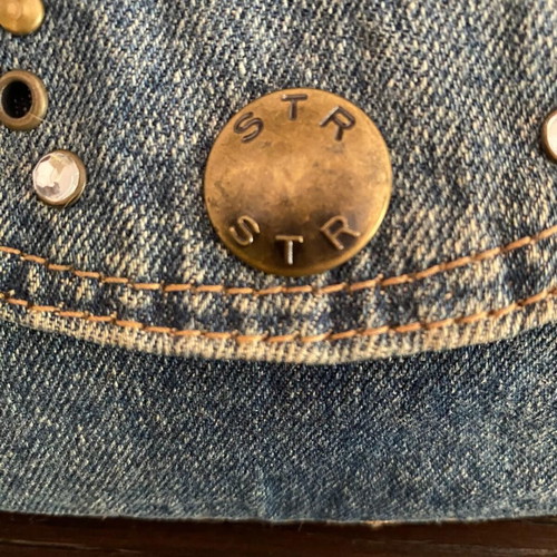 Vintage denim jeans shoulder bag STR Accessories like new, blue