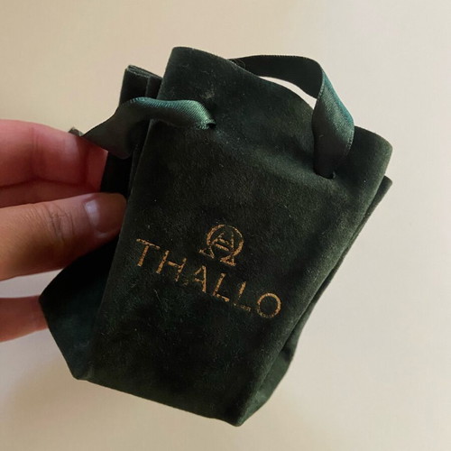 Thallo velvet jewelry pouch used luxury