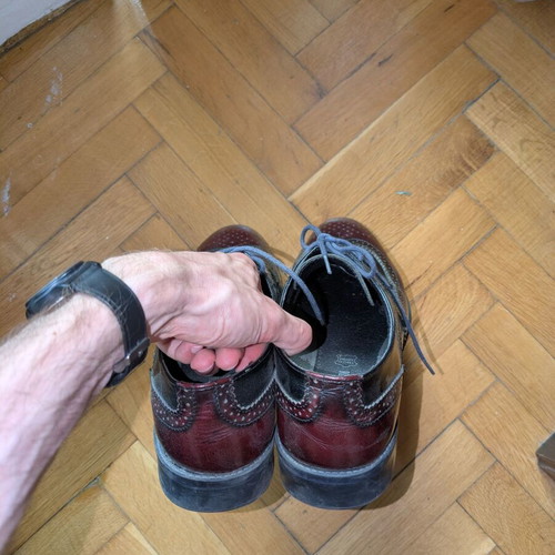Georgio Rinaldi shoes used, size 42, black and red