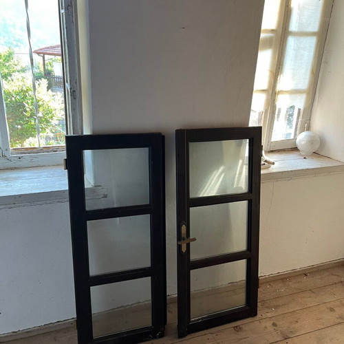 Traditional wooden doors and windows set, double glazed