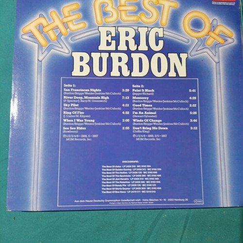 Eric Burdon The Best Of vinyl record