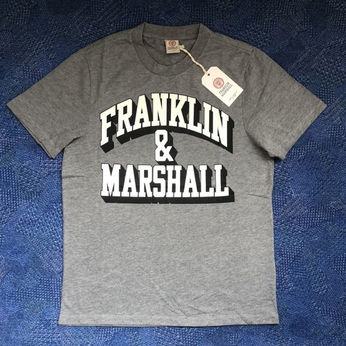 Franklin & Marshall T-shirt new men's M-L black and gray cotton