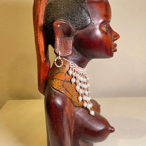 African Statue used, handmade with minor defect