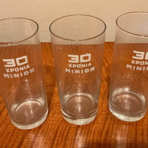 Minion collectible glasses new, set of 3 pieces