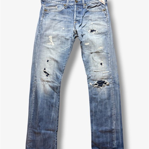 Replay vintage skinny jeans men's medium like new, blue with rips