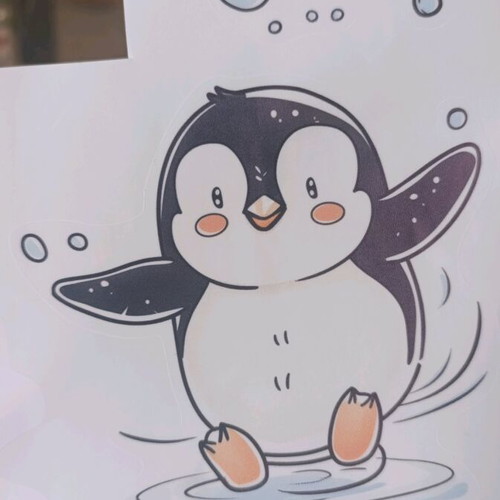 Penguin sticker new, 1 piece