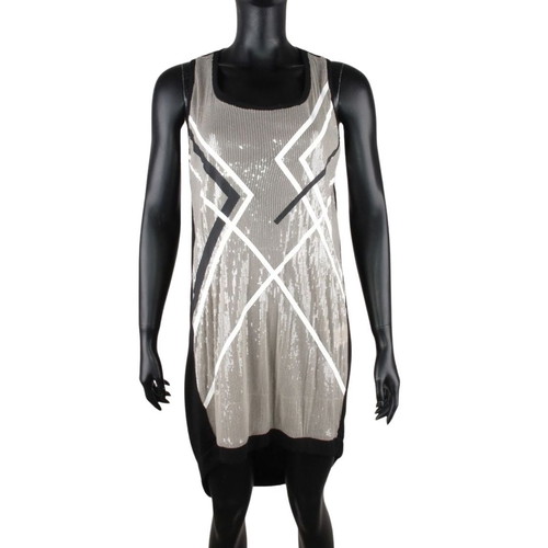 Atos Lombardini women's dress size L used, black and white sleeveless