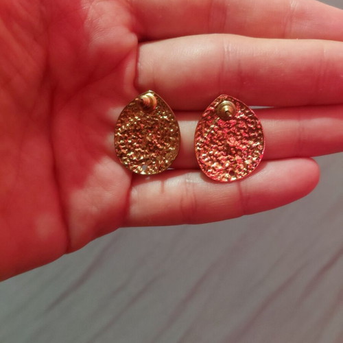 Gold drop earrings like new
