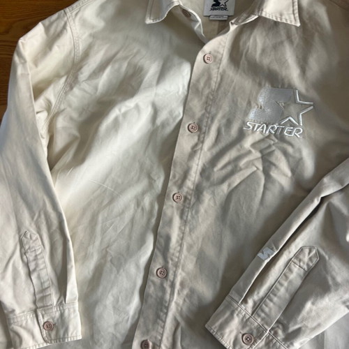 Pull & Bear x Starter men's beige shirt XL, 100% cotton