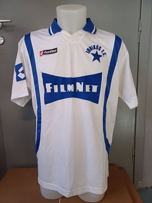 Ionikos Nikaia 2002 XL jersey used, Lotto, away