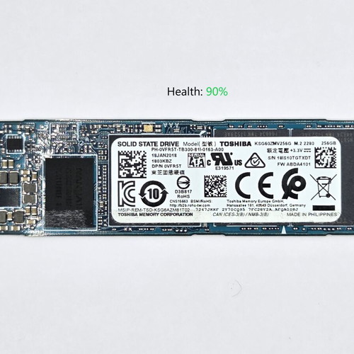 Toshiba KSG60ZMV256G 256GB M.2 2280 SATA SSD σαν καινούργιο