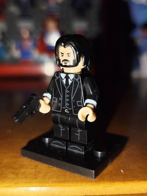 John Wick figure like new with base and accessories