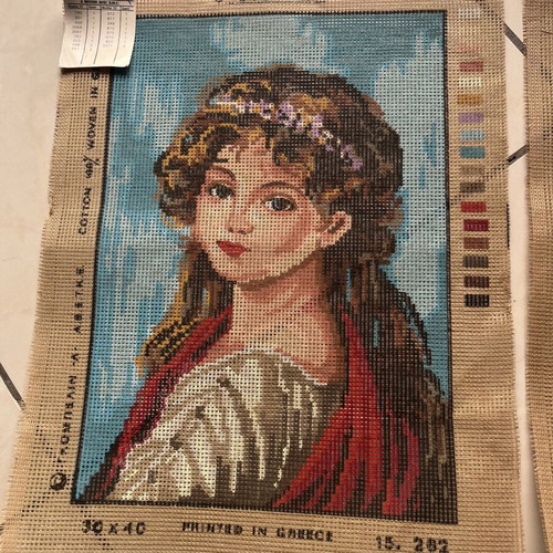 Canvas embroidery kits new, set of 2, 0.32x0.22 m each