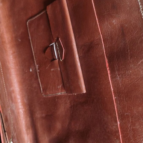 Leather Briefcase Antique Used, Brown