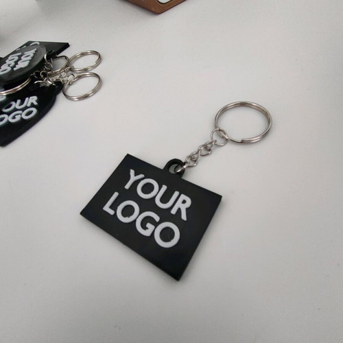 Promotional keychains new, pack of 100 pcs with 3D two-tone printing