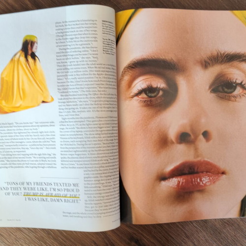 Vanity Fair Magazine March 2021 Billie Eilish cover
