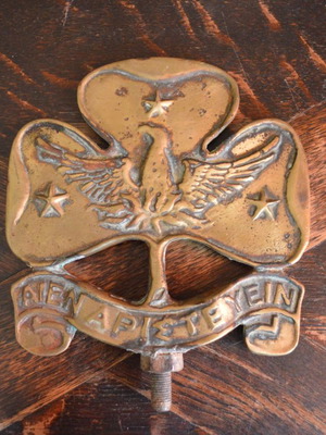 Scout emblem used, bronze, 15x14 cm